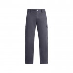 Pantalón laboral largo de hombre de algodón y elastano 300 g/m2 Roly Fonta color gris topo segunda vista