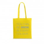 Bolsas de algodón personalizadas de color 140 g/m2 EcoColor Plus color amarillo imagen con logo