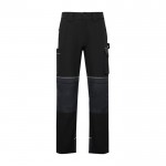 Pantalón laboral multibolsillos con elastano 260 g/m2 Roly Wall color negro segunda vista