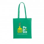 Bolsa de algodón reciclado y rPET 180 g/m2 color verde imagen con logo