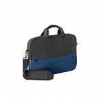 Maletín para PC de poliéster reciclado con correa para trolley 15'' color azul