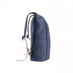 Mochila denim con bolsillos delanteros y correas 300 g/m2 color azul tercera vista