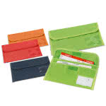 Porta documentos con ventana color verde claro vista productos