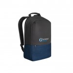 Mochila antirrobo de poliéster reciclado para tablet y PC 15,6'' color azul imagen con logo