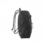 Mochila RPET para PC con reflectantes y múltiples bolsillos 15,6” color negro tercera vista