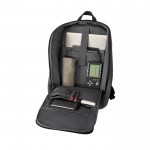 Mochila para PC de RPET resistente al agua con reflectante 16'' color negro cuarta vista