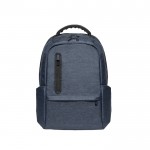 Mochila impermeable de nailon reciclado y RPET 210D para PC 17'' color azul primera vista