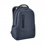 Mochila impermeable de nailon reciclado y RPET 210D para PC 17'' color azul