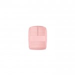 Bolso de mano de materiales reciclados forrado con asa lateral color rosa claro segunda vista
