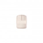 Bolso de mano de materiales reciclados forrado con asa lateral color beige segunda vista