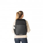 Mochila resistente al agua con bolsa térmica para portátil 17,3'' color negro novena vista