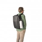 Mochila de viaje de poliéster reciclado denso para portátil 17,3'' color negro quinta vista