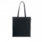 Bolsa de la compra de algodón reciclado y poliéster 150 g/m2 color negro