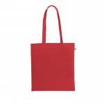 Bolsa de la compra de algodón reciclado y poliéster 150 g/m2 color rojo
