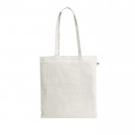 Bolsa de la compra de algodón reciclado y poliéster 150 g/m2 color blanco