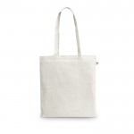 Bolsa de la compra de algodón reciclado y poliéster 150 g/m2 color blanco