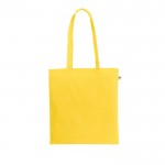 Bolsa de la compra de algodón reciclado y poliéster 150 g/m2 color amarillo