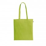 Bolsa de la compra de algodón reciclado y poliéster 150 g/m2 color verde claro