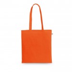 Bolsa de la compra de algodón reciclado y poliéster 150 g/m2 color naranja