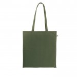 Bolsa de la compra de algodón reciclado y poliéster 150 g/m2 color verde militar