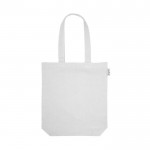 Bolsa con algodón reciclado disponible en varios colores 220 g/m2 color blanco primera vista