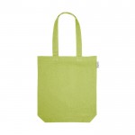Bolsa con algodón reciclado disponible en varios colores 220 g/m2 color verde claro primera vista
