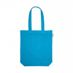 Bolsa con algodón reciclado disponible en varios colores 220 g/m2 color azul claro primera vista
