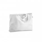 Bolsa que contiene algodón reciclado con asas largas 280 g/m2 color blanco primera vista