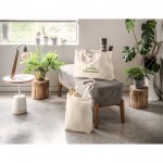 Bolsa práctica con algodón reciclado y asas largas 280 g/m2 color natural vista segunda