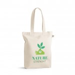 Bolsa multiusos con algodón reciclado y asas largas 220 g/m2 vista con logo