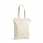 Bolsa multiusos con algodón reciclado y asas largas 220 g/m2 color natural