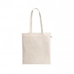 Bolsa de la compra de algodón reciclado con asas largas 140 g/m2 varios colores