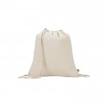 Mochila de cuerdas de algodón reciclado en color natural 180 g/m2 varios colores