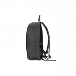 Mochila de poliéster reciclado con forro para portátil de 16” color gris oscuro cuarta vista