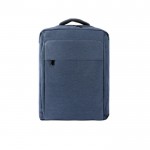 Mochila acolchada de poliéster reciclado para portátil de 15,6” color azul marino primera vista