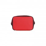 Bolsa térmica de poliéster reciclado con correa ajustable 6L color rojo tercera vista