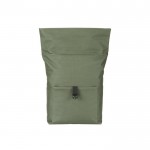 Mochila multiusos con cierre enrollable para portátil 17,3” color verde oscuro cuarta vista