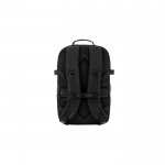 Mochila militar de poliéster reciclado con cintas e insignia color negro segunda vista