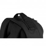 Mochila militar de poliéster reciclado con cintas e insignia color negro