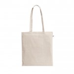 Bolsa natural de algodón reciclado y poliéster con asas 150 g/m2 varios colores