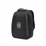 Mochila antirrobo de sarga con revestimiento hidrófugo y PC 17” color negro imagen con logo