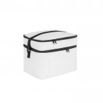 Bolsa térmica de poliéster reciclado con correa ajustable 12L color blanco