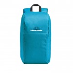 Mochila multiusos con espalda y correas acolchadas capacidad 10L color azul claro imagen con logo