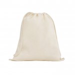 Mochila natural de cuerdas hecha íntegramente en algodón 140 g/m2 color natural