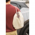 Mochila natural de cuerdas hecha íntegramente en algodón 140 g/m2 vista bodegón