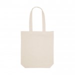 Bolsa natural de algodón para la compra con asas largas 220 g/m2 color natural primera vista