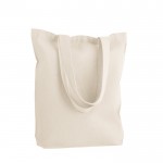 Bolsa natural de algodón para la compra con asas largas 220 g/m2 color natural tercera vista
