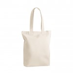 Bolsa natural de algodón para la compra con asas largas 220 g/m2 color natural