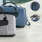 Bolsa de viaje de polipiel alta calidad color gris vista colores