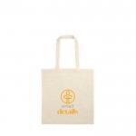 Bolsa para la compra hecha completamente en algodón 140 g/m2 color natural imagen con logo